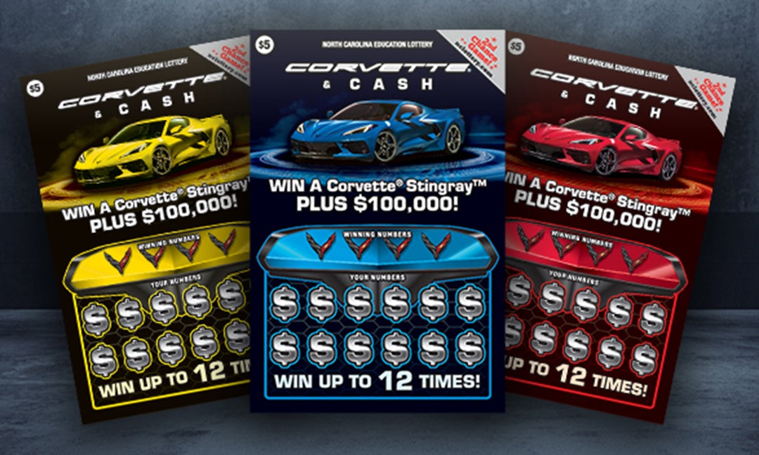 New scratchoff game offers five chances to win Corvette plus 100,000