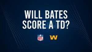 Will John Bates Score a Touchdown Against the Buccaneers in Week 1?