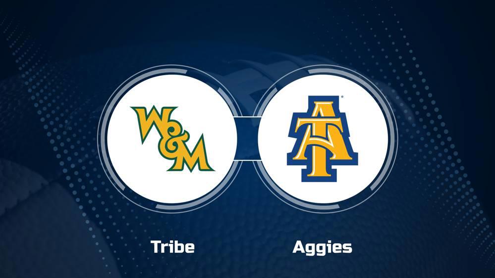 Where to Watch William & Mary vs. North Carolina A&T on TV or Streaming Live - Nov. 2